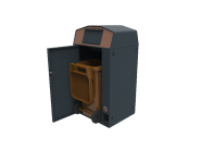TRIROK Point de tri sélectif 120L biodéchets - Acier anticorrosion - RAL 7016_2