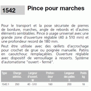 Pince de levage pour marches et bordures - Eichinger CMU 200kg - Référence 1542.1_2