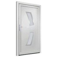 Vidaxl porte d'entrée blanc 108x200 cm pvc 3187924_2