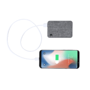 Power bank en plastique RPET - Batterie 5000 mAh - 2 ports USB et 1 port USB-C - Couleur gris_2