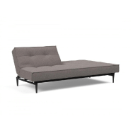 Innovation Living - Canapé Splitback Styletto convertible lit 115x210 cm - Pieds chêne noir - Tissu Mixed Dance Grey_2