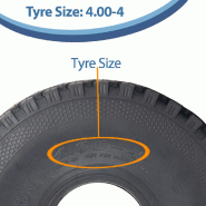 4.00x4 Journey (Wanda) 6ply Block Tyre Tube Type 160kgs 60 PSI Airport Tug Wheel_2