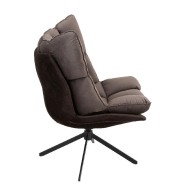 Fauteuil relax pivotant Pietra - tissu gris foncé, design contemporain et confort optimal_2