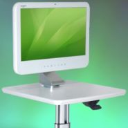 Chariot médical informatique - PC/All in One Mini Cart H Class HD - ErgonoFlex - 24,49 kg - Ajustable et Antibactérien_2