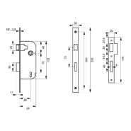 Serrure à encastrer NF V/BR 1 clé - Pour porte intérieure - Mécanisme réversible - Marque Thirard_2