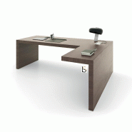 Bureau de direction avec retour Kyo Light - Martex. - 226, Noyer canaletto, Droite_2