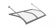 Tiranti - Marquise en aluminium et polycarbonate avec tirants en acier inoxydable_2