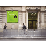 Barrière urbaine en acier VVBA210 - Traitement Ferrus anticorrosion - Coloris gris argent RAL 9006_2