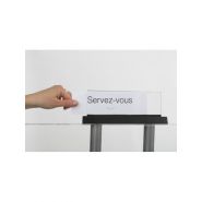 Ddpurm - Présentoir mobile grand modèle - Alba - étagères transparentes en PMA - 4 roues - montage rapide sans outils_2