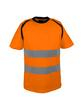 T-shirt haute visibilité orange/bleu - 100% polyester bird-eye - 150 g/m2 - Normes EN ISO 13688 et EN ISO 20471_2