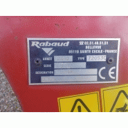 Balayeuse Rabaud 2400 A - largeur de travail 2,4m avec déport hydraulique et 2 roues de jauge_2