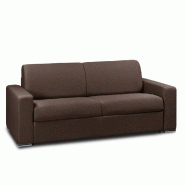 Canapé lit 4 places Dreamer - Convertible express 160x197 cm avec matelas Excellence Literie 16 cm - Tissu NEO marron_2