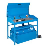 Fontaine de dégraissage manuelle - solvant MD - charge 250 kg - raccord sur fût - dimensions 1165x695x1055 mm_2