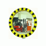 Miroir industrie et logistique - cadre jaune et noir - vision 90° - garantie 3 ou 5 ans_2