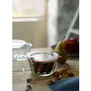 Bocaux en verre WECK kougelhopf 280 ml Ø 100mm avec couvercles en verre et joints - WN000014 (clips non inclus)_2