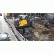 Pelle hydraulique Volvo EWR150E avec profondeur de creusement maximale de 5 100 mm