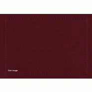 Table de réunion rectangulaire série X10 finition hébénisterie - Officity - 280, Orme gris, Cuir rouge_2