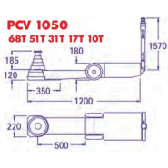 Cric hydropneumatique ultra bas, 5 pistons 68t/51t/31t/17t/10t - pasquin - pcv 1050_2