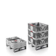 Rehausse plastique pliante pour palettes - 600x800 mm - modèle REH68PE, parois ajourées et compatible couvercle_2