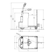 TPT 15 - Tracteur logistique ICEM - Capacité de remorquage 1500 kg - Tracteur électrique à timon et plateforme fixe_2