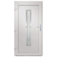 Vidaxl porte d'entrée anthracite 98x208 cm pvc 3187900_2
