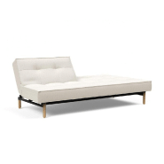 Canapé-lit convertible Innovation Living Splitback Styletto - pieds en chêne naturel - tissu bouclé Off White - 115x210 cm_2