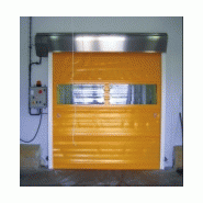 Porte rapide profil A7 - enroulement plastique - utilisation intérieure - 4500 x 4440 mm - matériaux agro-alimentaires inox et polyéthylène_2