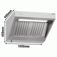 Hotte murale inox 1m avec moteur, régulateur, filtre et éclairage | Profondeur 900 mm_2