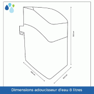 Adoucisseur d'eau sans électricité kube 8l vanne volumétrique mécanique - complet avec accessoires_2