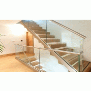 Garde-corps verre - D500 - Balustrade extérieure en verre feuilleté trempé securit - Pose à l'anglaise_2