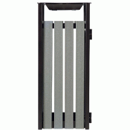 EDEN ETIK Corbeille à poser ou à fixer 110L avec cendrier Gris Etik / Gris Manganese_2