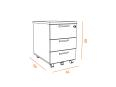 Caisson mobile 2 ou 3 tiroirs VOLUTE - Normatic_2