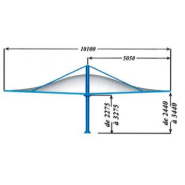 Préau structure pour places de parking réservées aux personnes handicapées - Respecto - 69 m² - Conforme normes NV65 et CTS_2