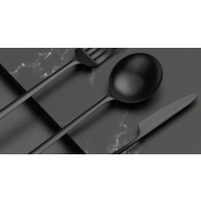 Couteau à gâteau Atlántida Black - acier inoxydable 18/10 - finition satinée noire_2