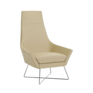 Fauteuil Anak dossier haut - neuf - système giratoire - base en acier chromé_2