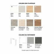 Table haute GREKO - QUADRIFOGLIO - Blanc, Placage chêne naturel_2