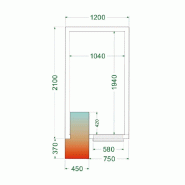 Chambre froide positive 4,1 m3 (1200 x 2100 x 2200 mm) avec monobloc de paroi_2