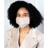 Masque lavable catégorie 1 AFNOR S76-001 - beige avec barrette nasale et 100% coton_2