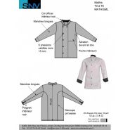 Mathisml50 - Veste de cuisine SNV - Manches longues, pressions noires, poly/coton 195 grs_2