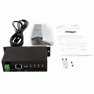 EXSYS EX-6003HMVS Serveur de périphériques 4x USB 2.0, entrée 9V-24V DC, boîtier métallique_2