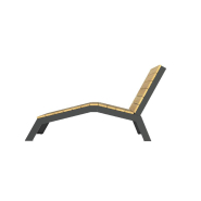 Méridienne Simple Madrid  L1700 mm en Robinier et pieds fonte_2