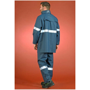Pantalon de pluie multirisques ATEX - Réf. Pbc2relfra* - Polyester ignifugé et antistatique avec bandes rétroréfléchissantes_2