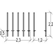 Slalom landais junior - parcours de santé - proludic -  2,30 m de largeur_2