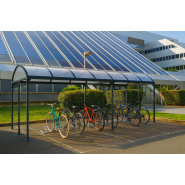 Abri vélos - modèle Vision - structure en tube carré et toiture polycarbonate_3