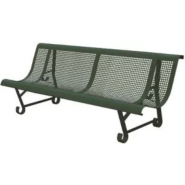 Banc public Santiago en tôle perforée 15/10e - longueur 200 cm - 2 modèles disponibles - à poser ou à sceller_2