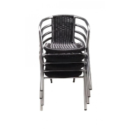 Lot de 6  Fauteuils UDINE empilable noir_2