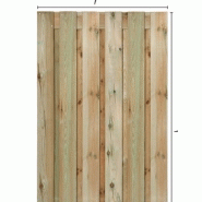 Panneaux de jardin en bois imprégné - 180 cm - 21 lames - 5 largeurs disponibles_2