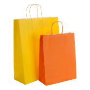 Sac publicitaire en papier kraft - poignée torsadée - couleur jaune - 100 g/m²_2