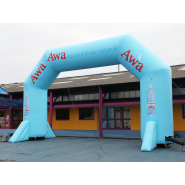 Arche publicitaire gonflée taille XXL - 12x7m avec stabilisateurs noirs et logos - Idéale pour vos événements_2