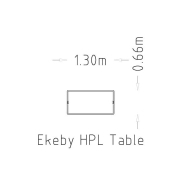 Table publique Ekeby HPL - Beige - Scellement béton - 8101159 - Hags_2